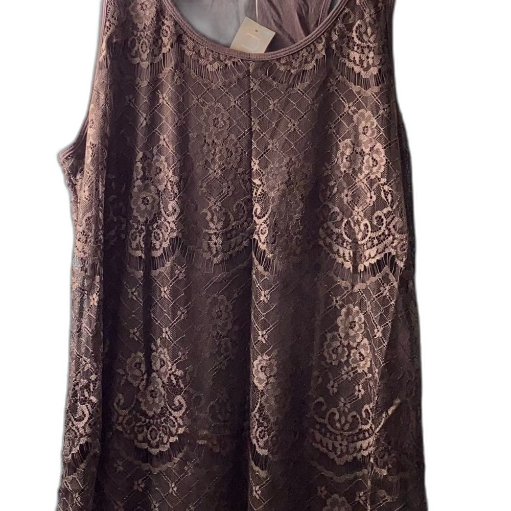 Maurice’s Lace Overlay Racerback blouse size M NWT